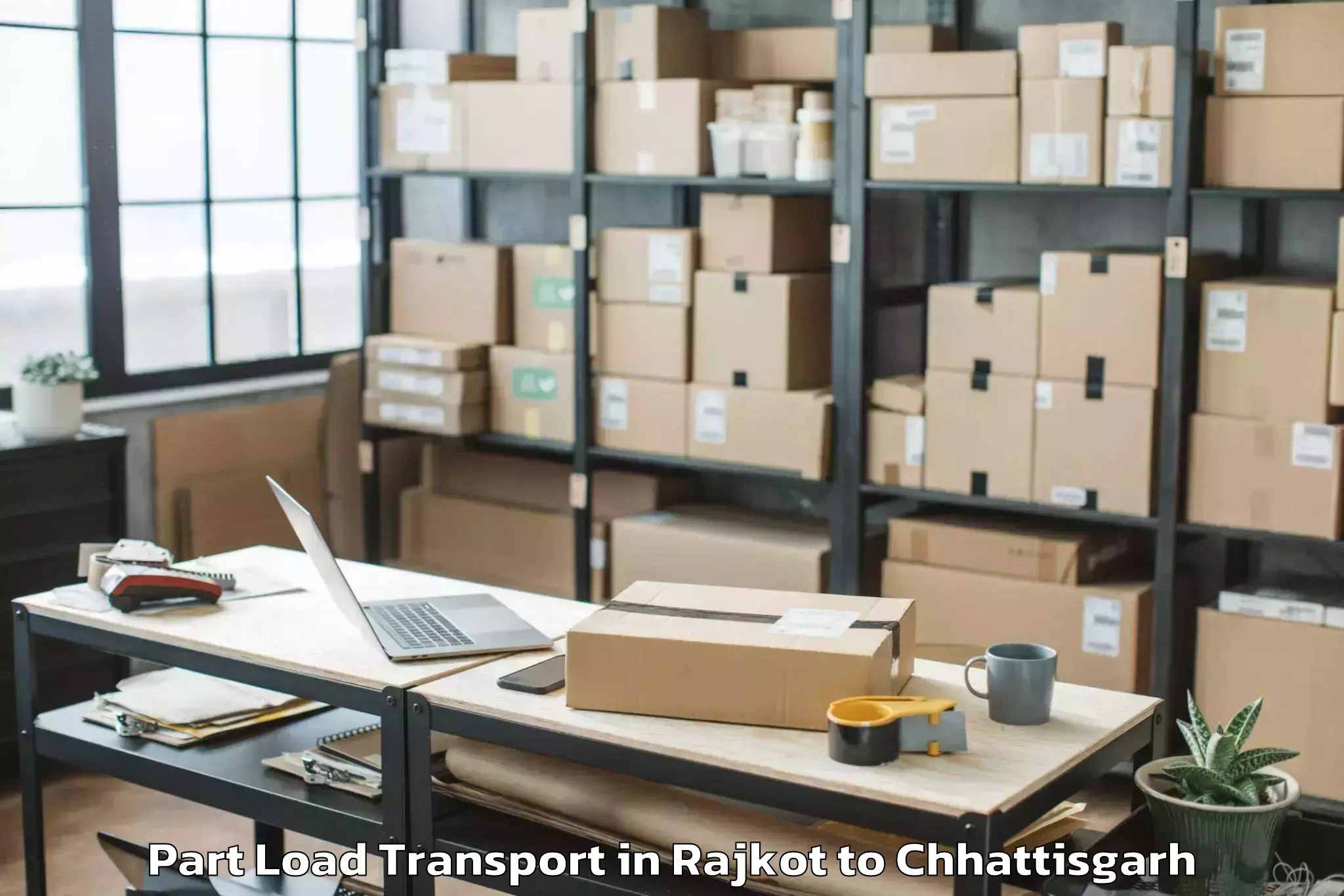 Get Rajkot to Pharsabahar Part Load Transport